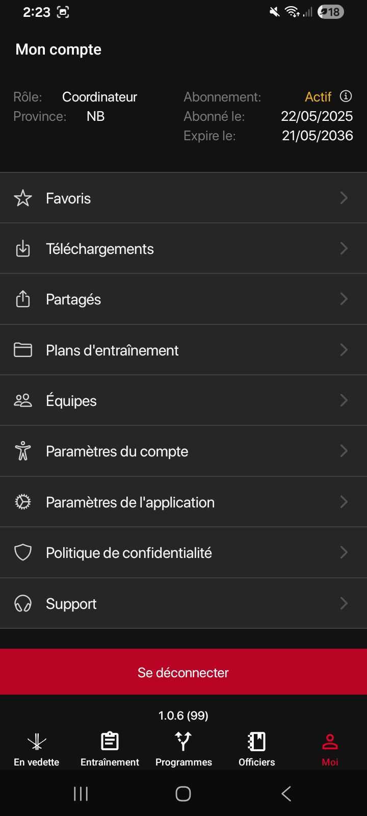 Allez à l’onglet Moi