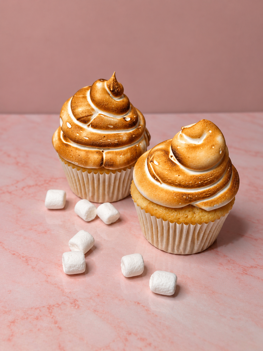 Toasted Marshmallow Cupcakes · 6 stuks
