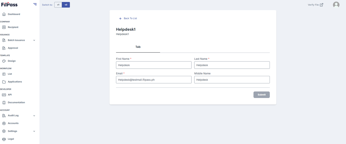 Image of Open Response page