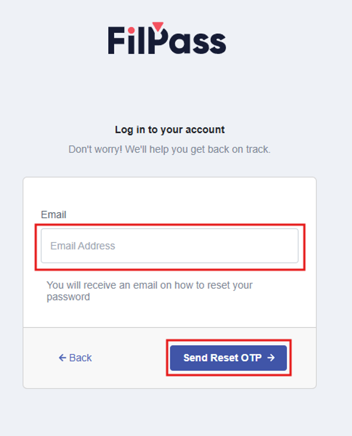 Image of login form