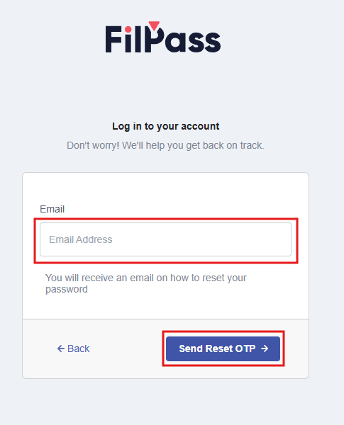 Image of login form