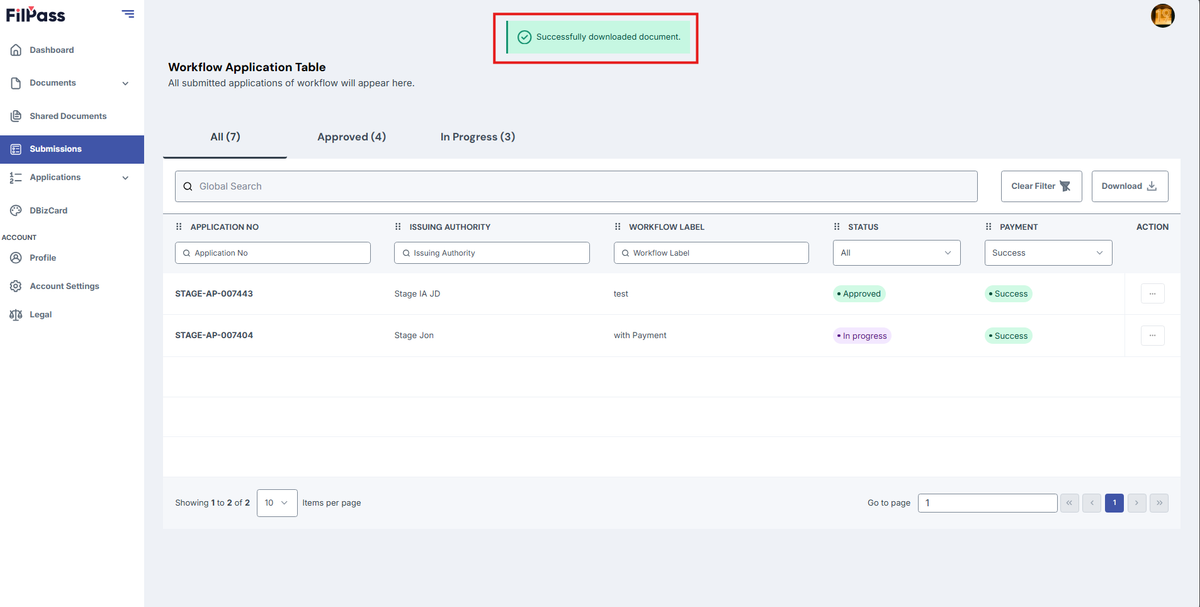 Image are highlighted for Download