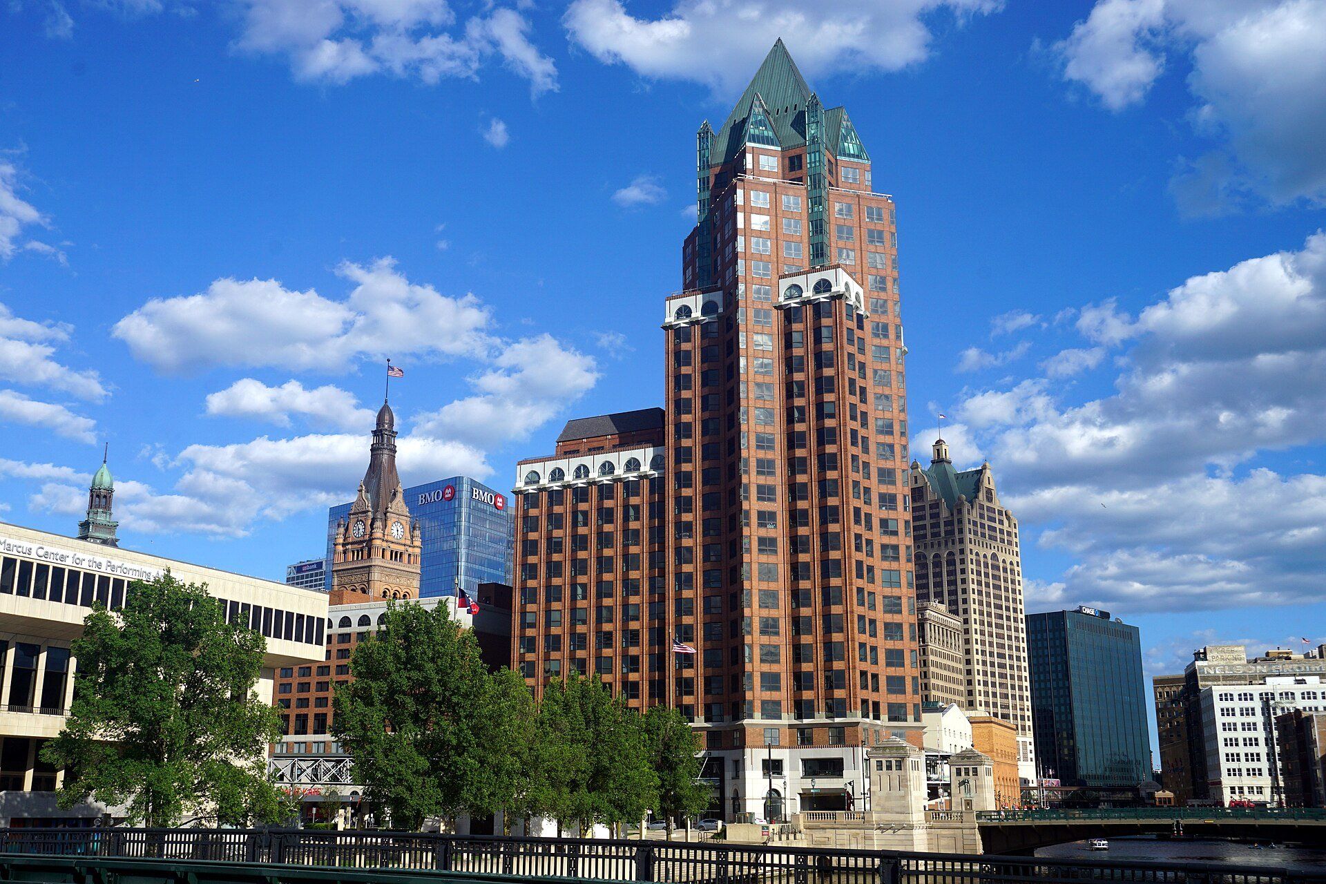 Panorama del centro de Milwaukee, Wisconsin, sede de la reunión de ministros de Comercio del G20 (imagen de archivo).