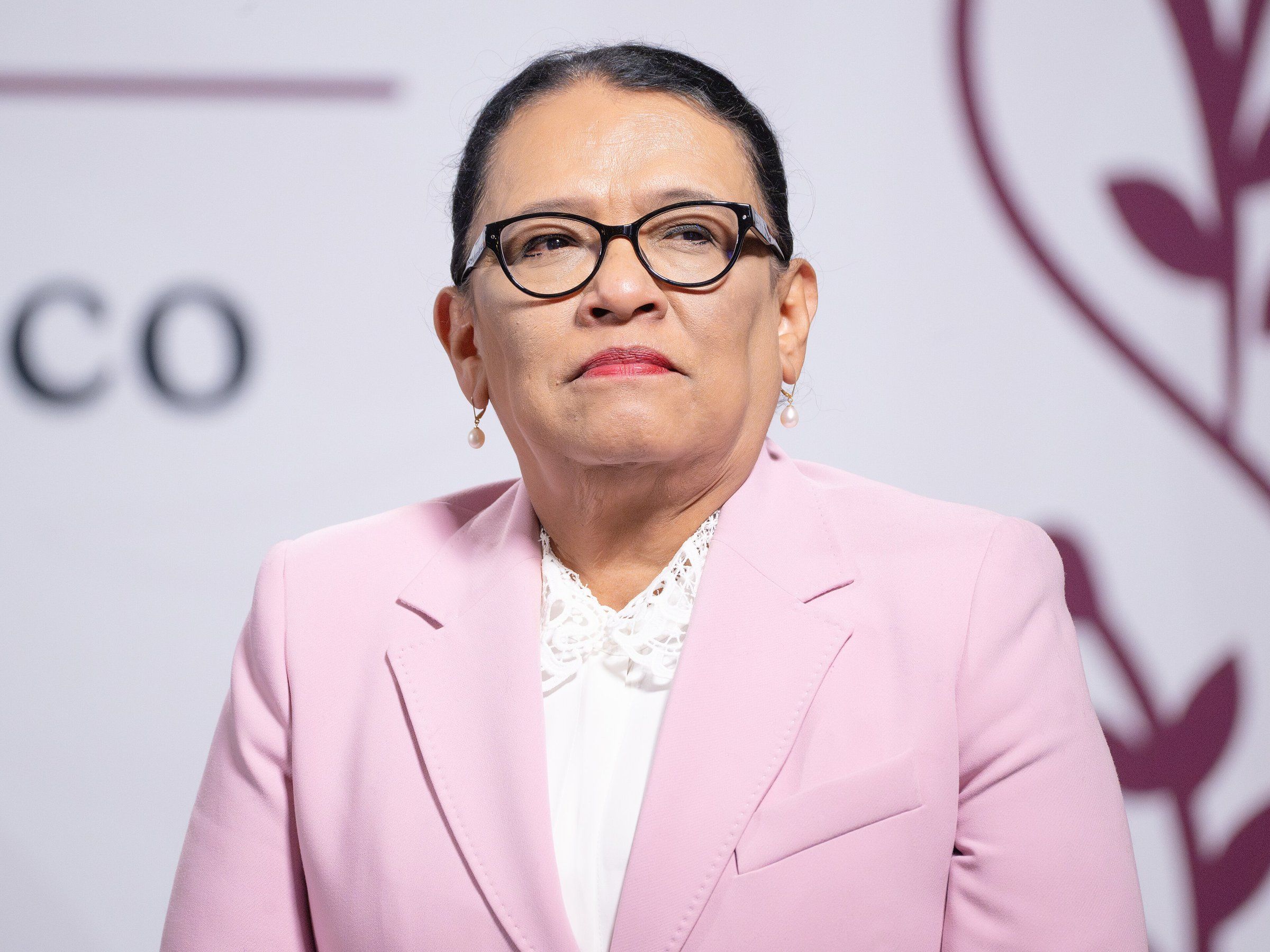 La secretaria de Gobernación, Rosa Icela Rodríguez, durante la conferencia matutina del 25 de marzo de 2025 (imagen de archivo).