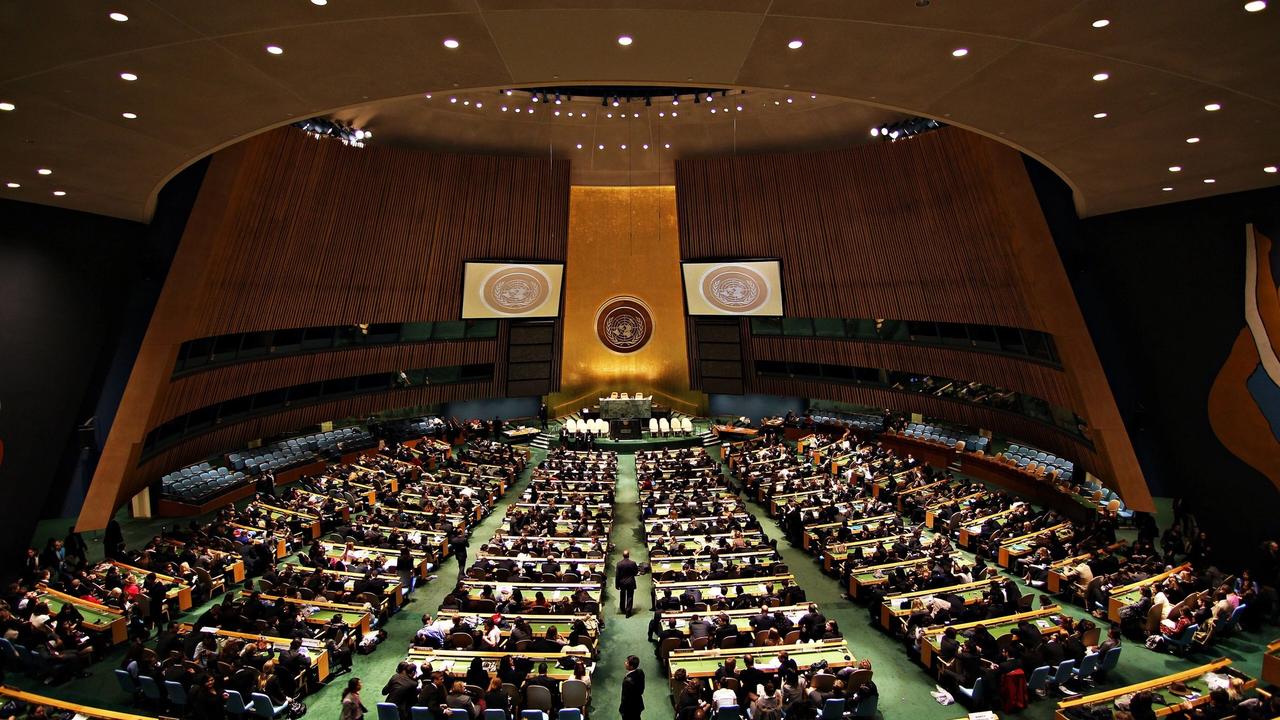 Salón de la Asamblea General en la sede de las Naciones Unidas, en Nueva York.