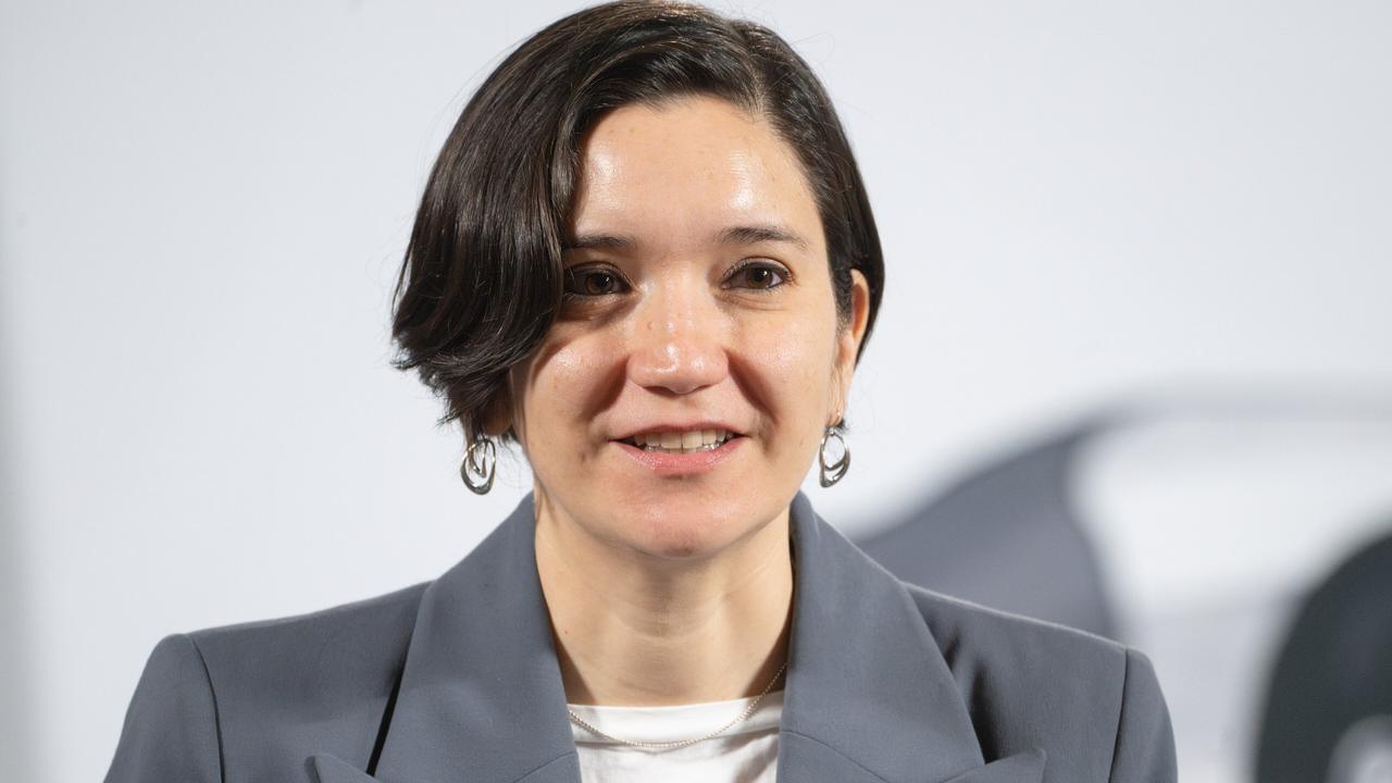 Marcela Figueroa Franco, titular del Secretariado Ejecutivo del Sistema Nacional de Seguridad Pública, habla en una conferencia matutina (imagen de archivo de 2025).
