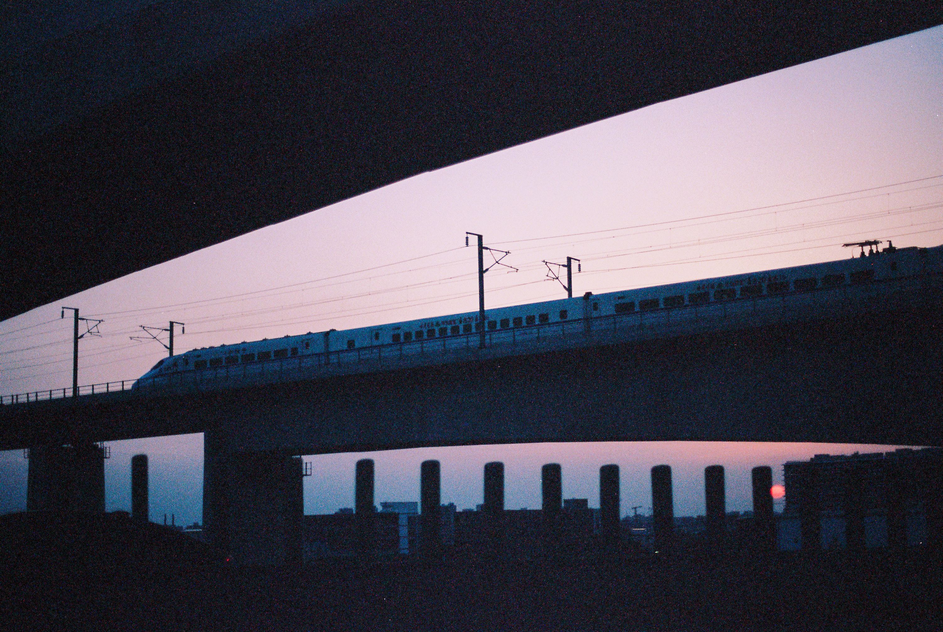 SUNSET THROUGH THE CAR WINDOW IN SHANGHAI, 2026
