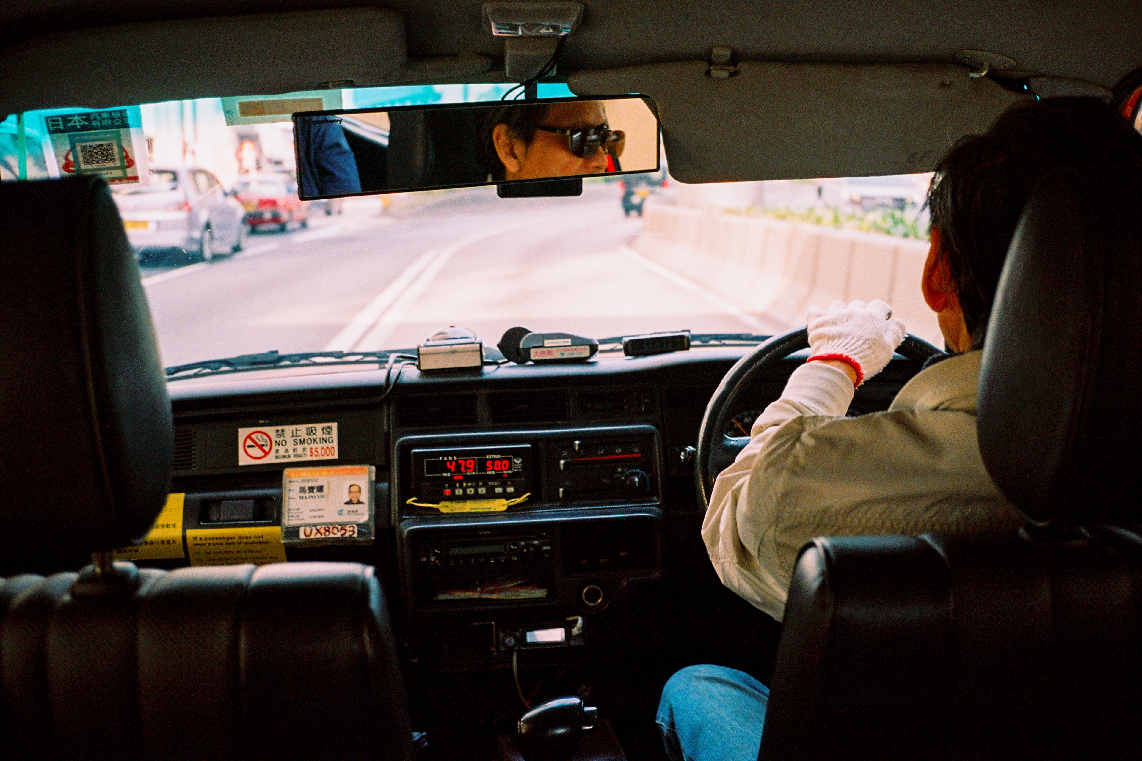 WHITE GLOVES IN A HONG KONG TAXI, 2025.