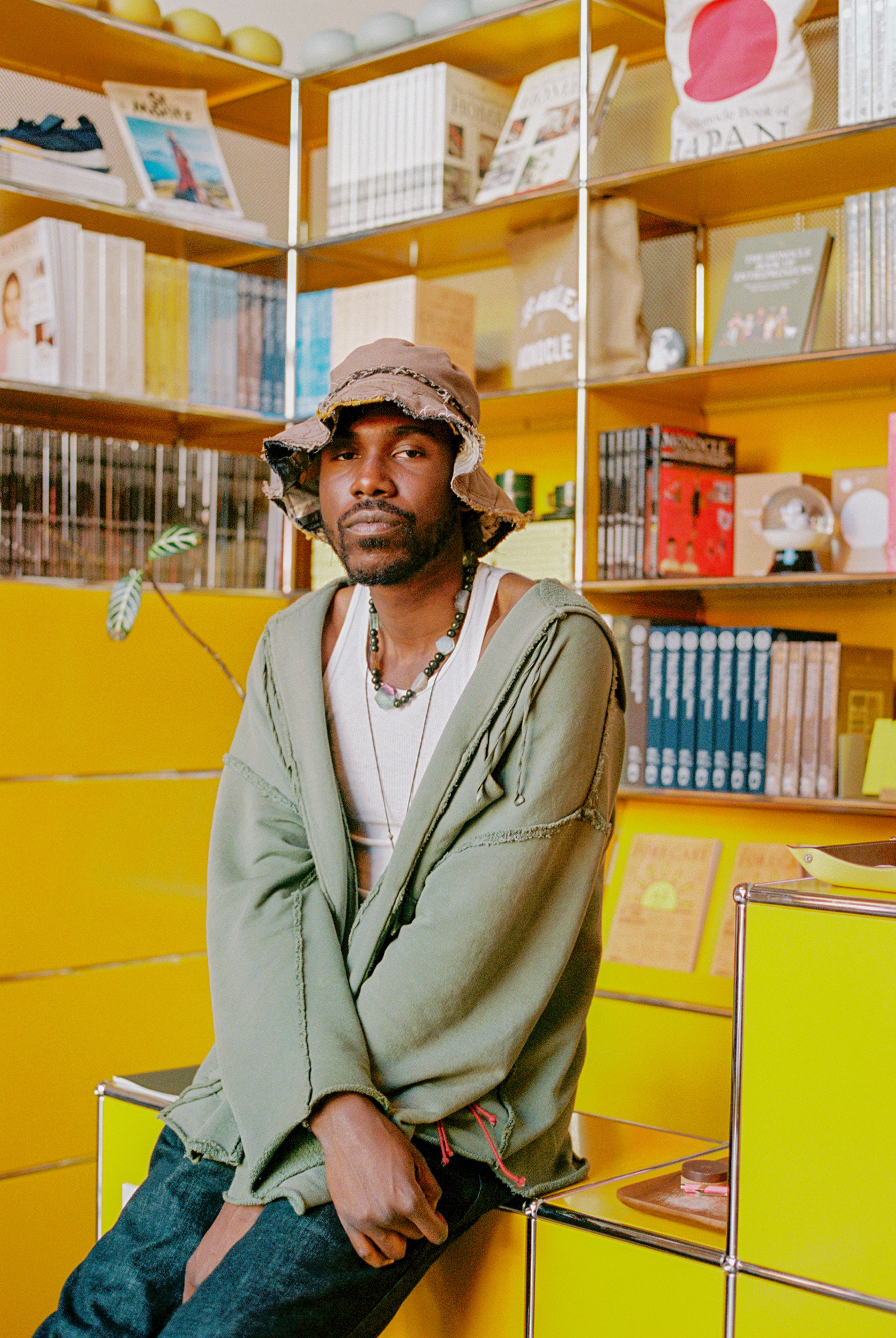 KARL CHARL AT THE MONOCLE SHOP IN CULVER CITY, 2022. 1
