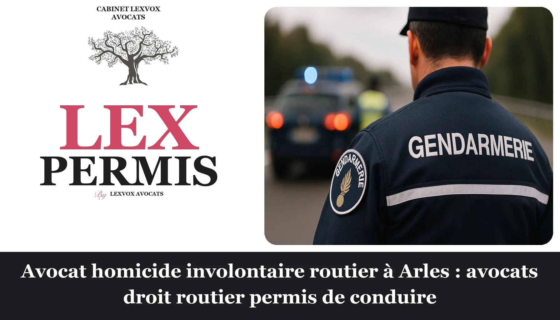 Avocat homicide involontaire routier à Arles : avocats droit routier permis de conduire