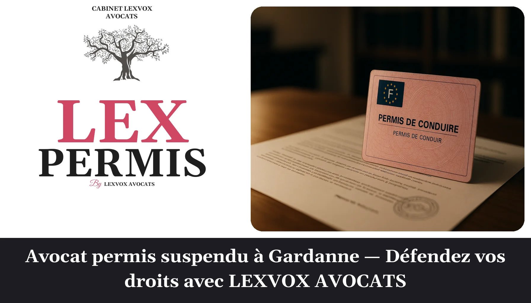 Une carte de permis de conduire est posée sur un document officiel, avec un fond flou de bibliothèque.