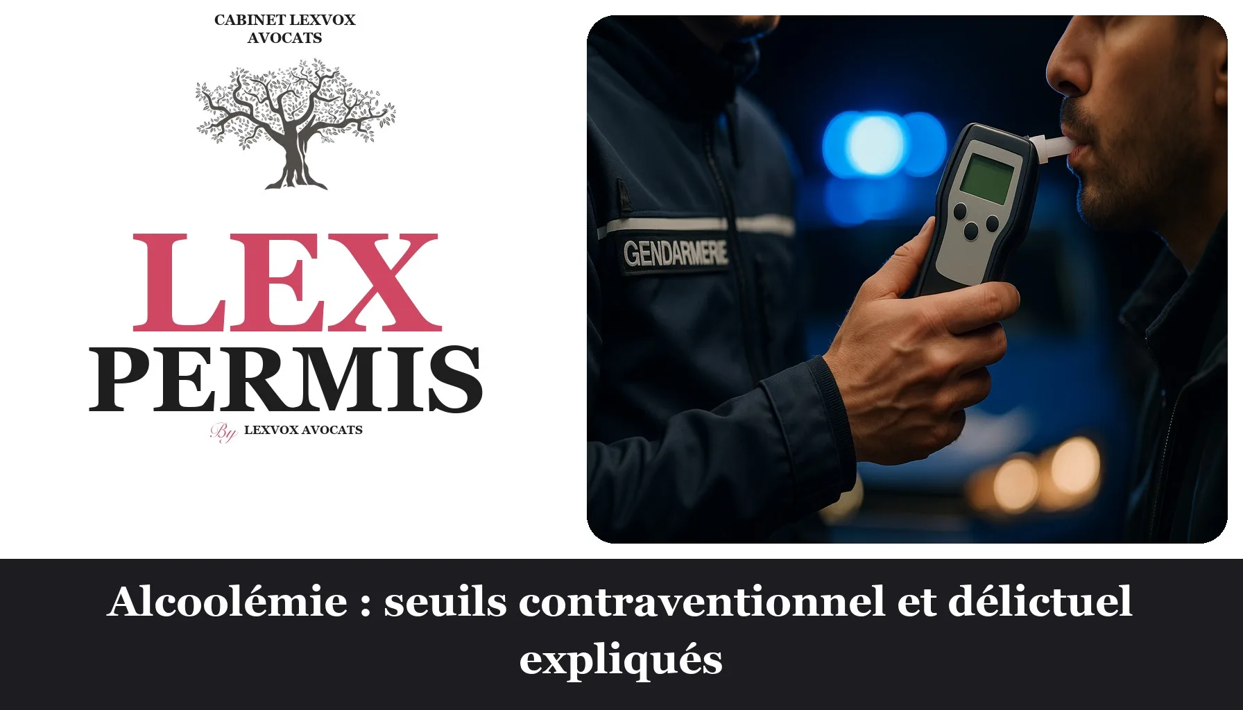 Alcoolémie : seuils contraventionnel et délictuel expliqués