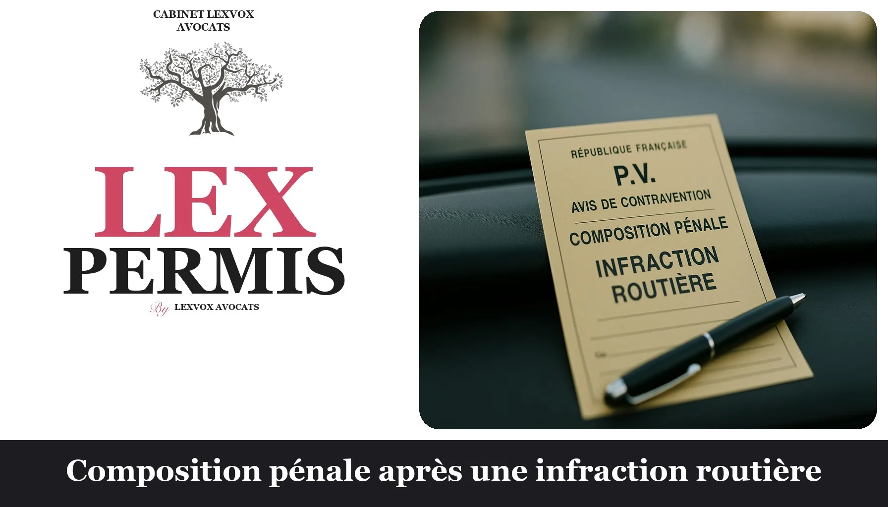 Composition pénale après une infraction routière