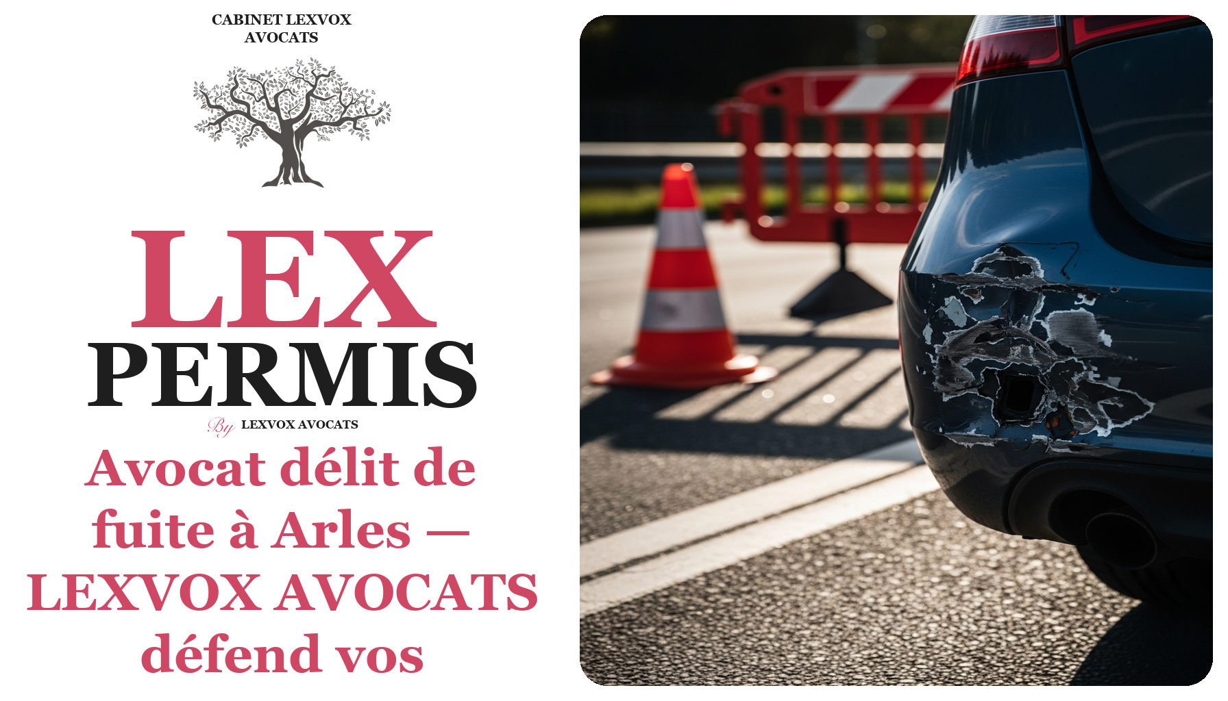 Avocat délit de fuite à Arles — LEXVOX AVOCATS défend vos droits