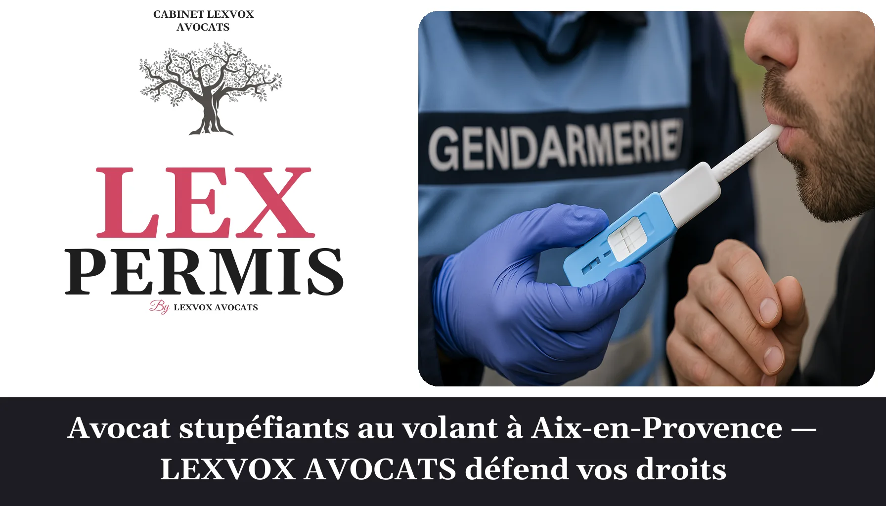 Un agent de gendarmerie tient un appareil de contrôle d'alcoolémie près d'un homme qui souffle dedans.