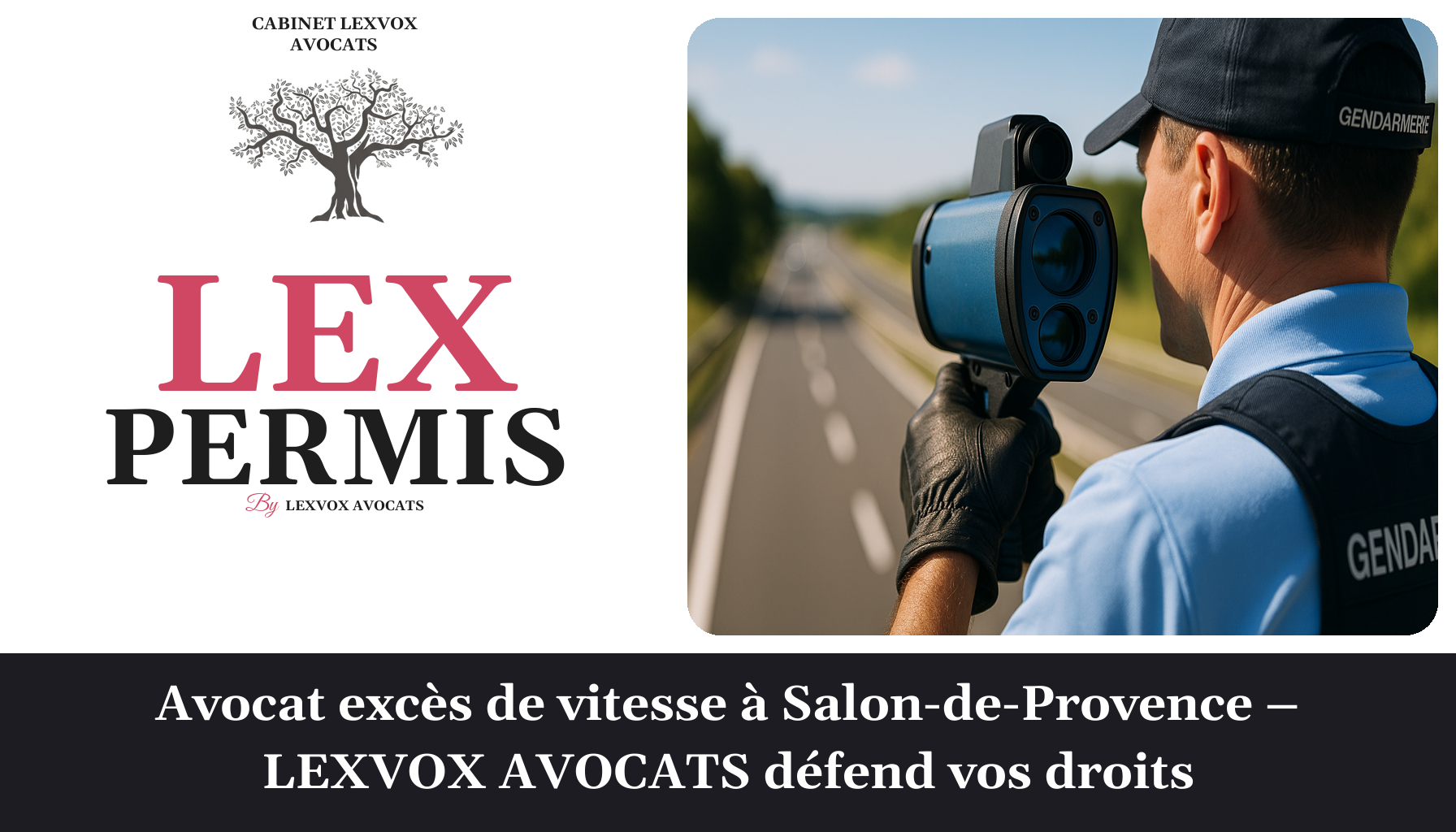 Un gendarme, équipé d'un radar, surveille la vitesse des véhicules sur une route dégagée.