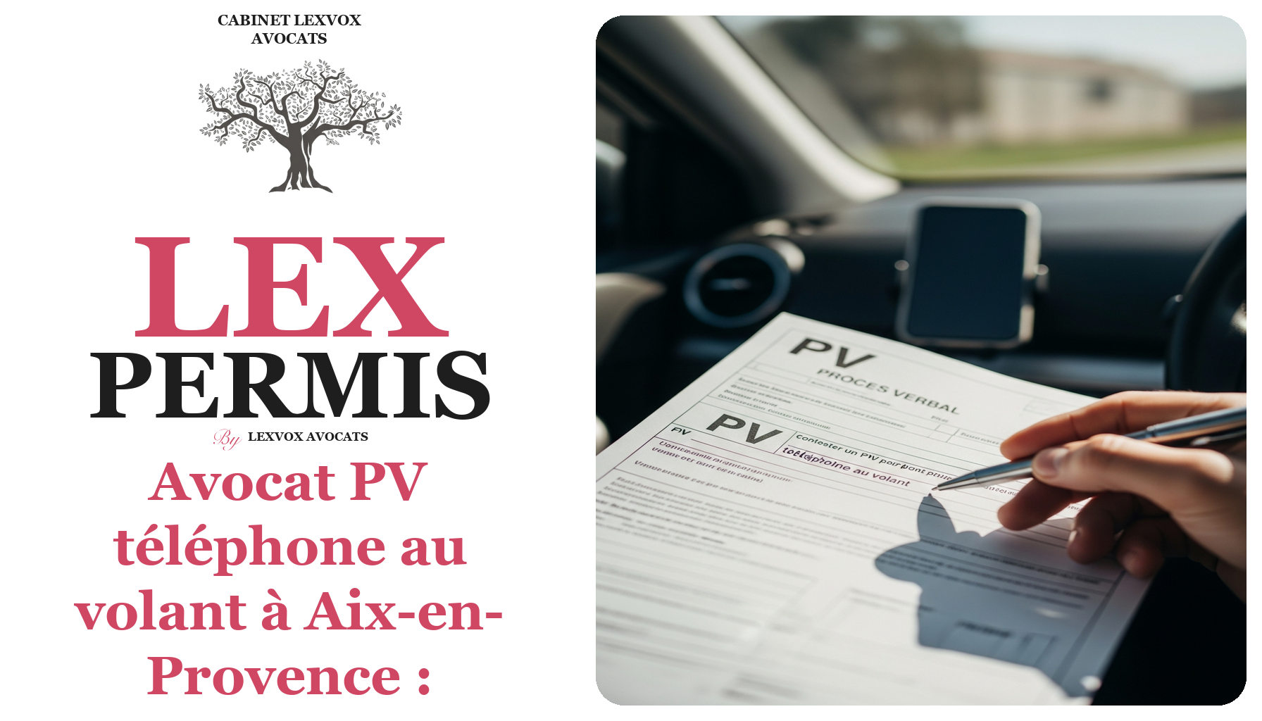 Avocat PV téléphone au volant à Aix-en-Provence : contester et gagner