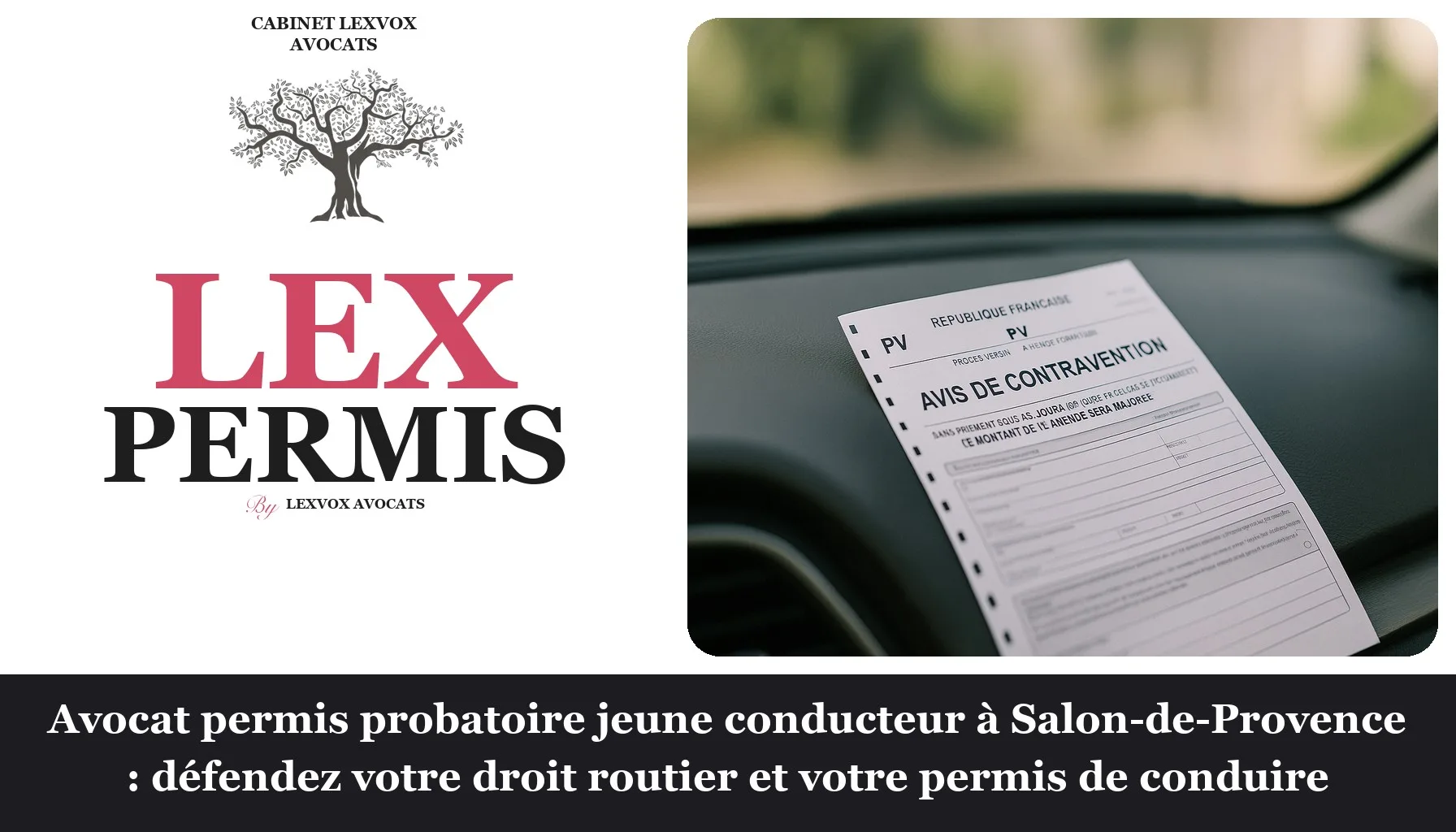 Avocat permis probatoire jeune conducteur à Salon-de-Provence : défendez votre droit routier et votre permis de conduire