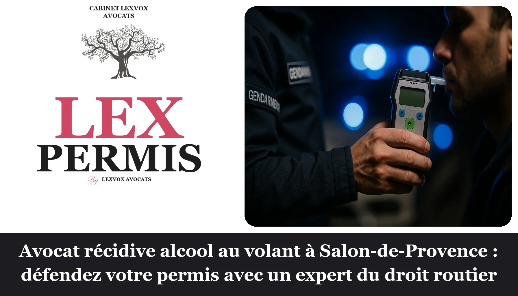 Avocat récidive alcool au volant à Salon-de-Provence : défendez votre permis avec un expert du droit routier