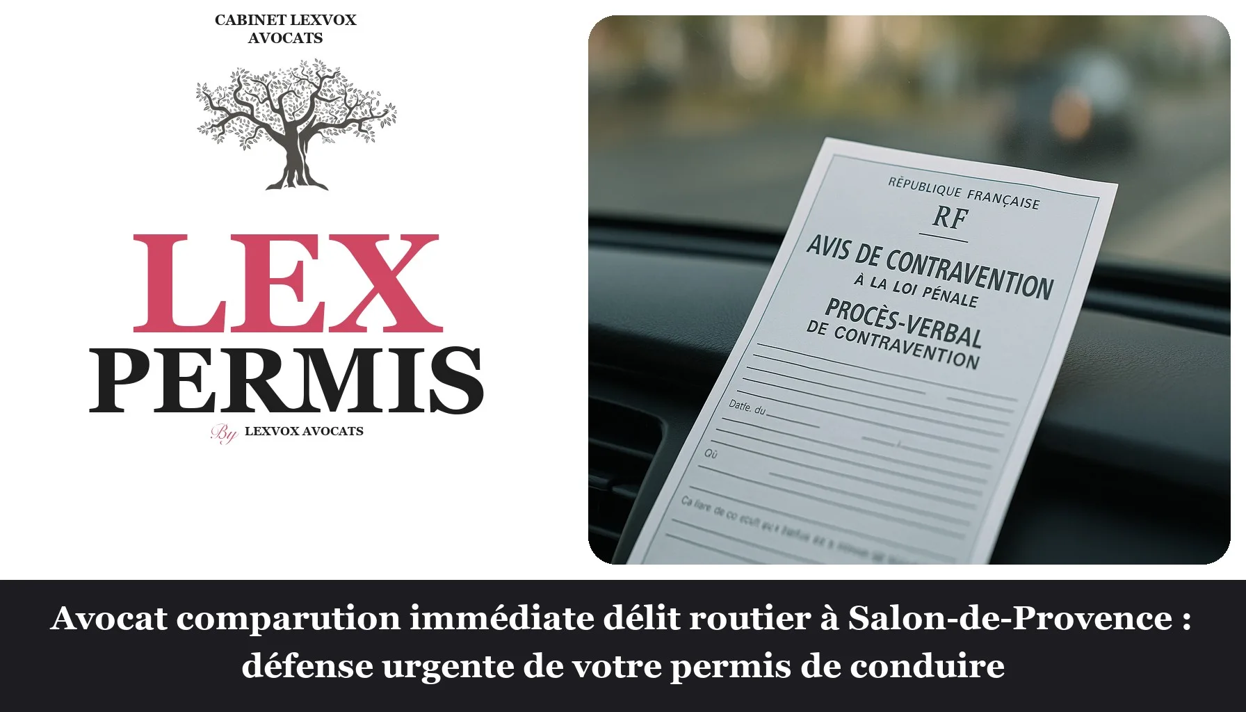 Avocat comparution immédiate délit routier à Salon-de-Provence : défense urgente de votre permis de conduire