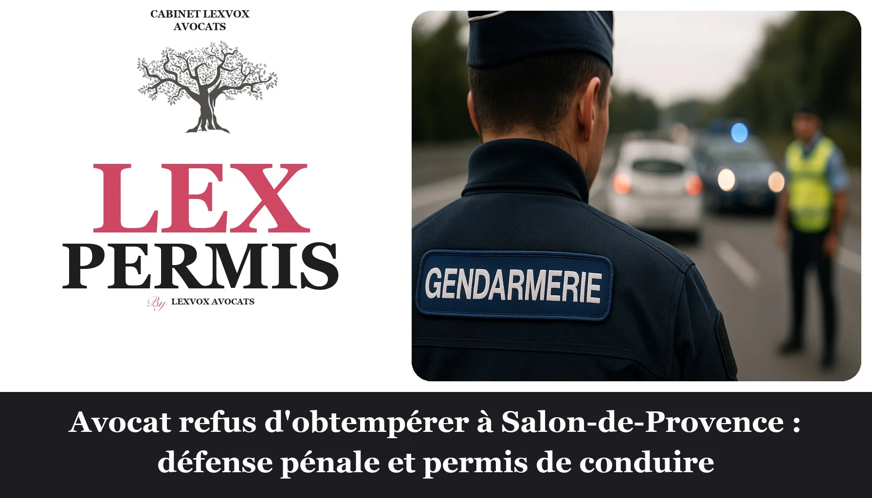 Avocat refus d'obtempérer à Salon-de-Provence : défense pénale et permis de conduire