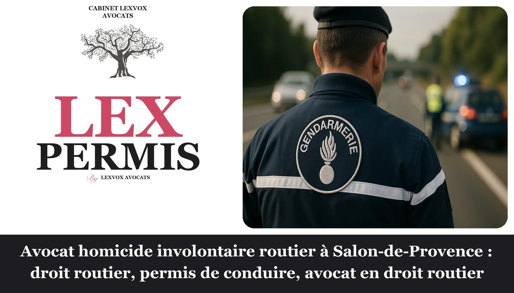 Avocat homicide involontaire routier à Salon-de-Provence : droit routier, permis de conduire, avocat en droit routier