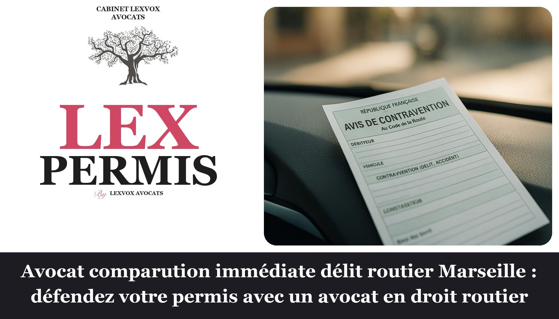 Avocat comparution immédiate délit routier Marseille : défendez votre permis avec un avocat en droit routier