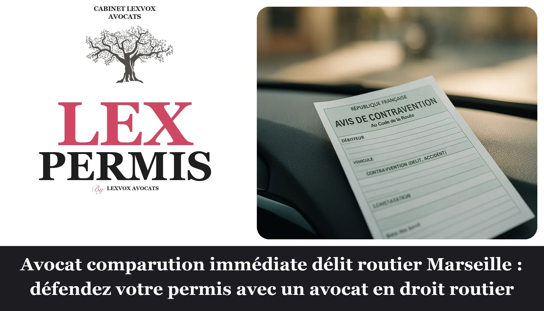 Avocat comparution immédiate délit routier Marseille : défendez votre permis avec un avocat en droit routier
