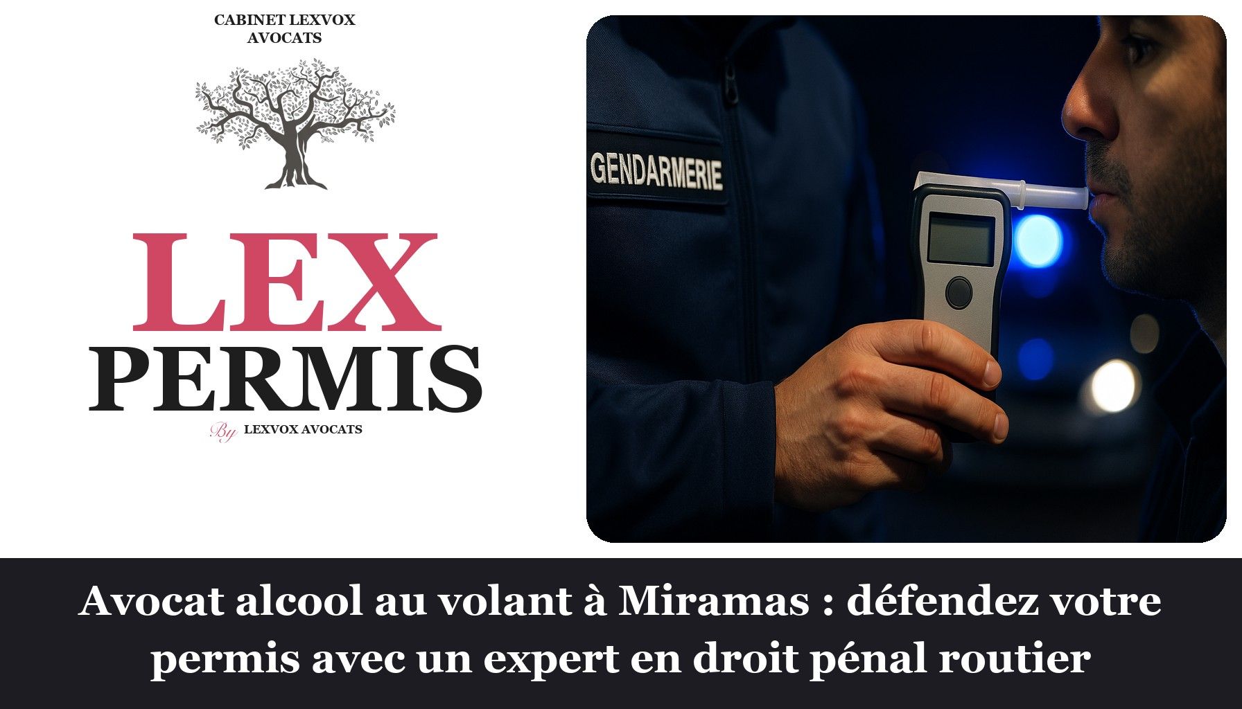 Avocat alcool au volant à Miramas : défendez votre permis avec un expert en droit pénal routier