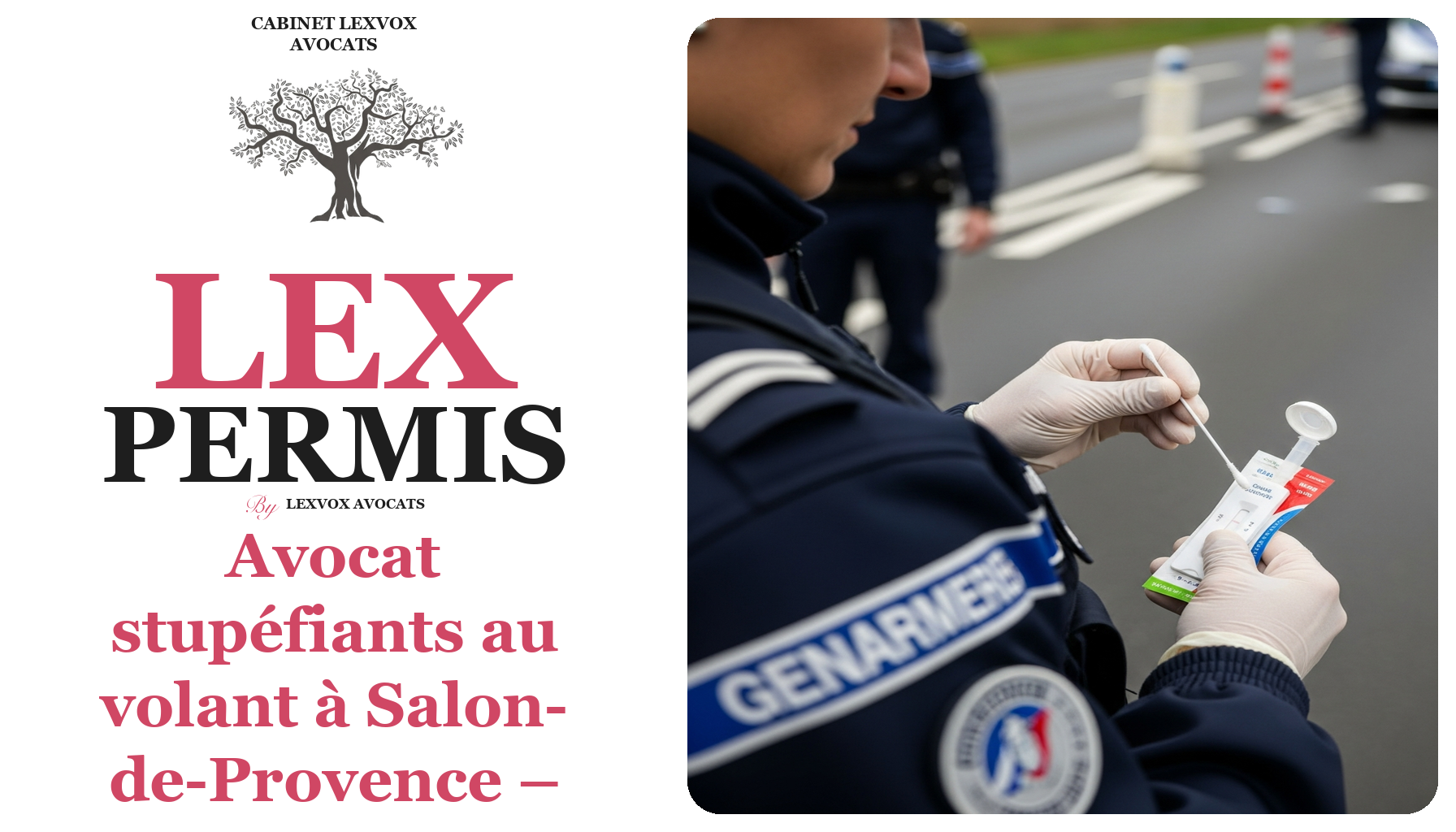 Avocat stupéfiants au volant à Salon-de-Provence – LEXVOX AVOCATS défend vos droits