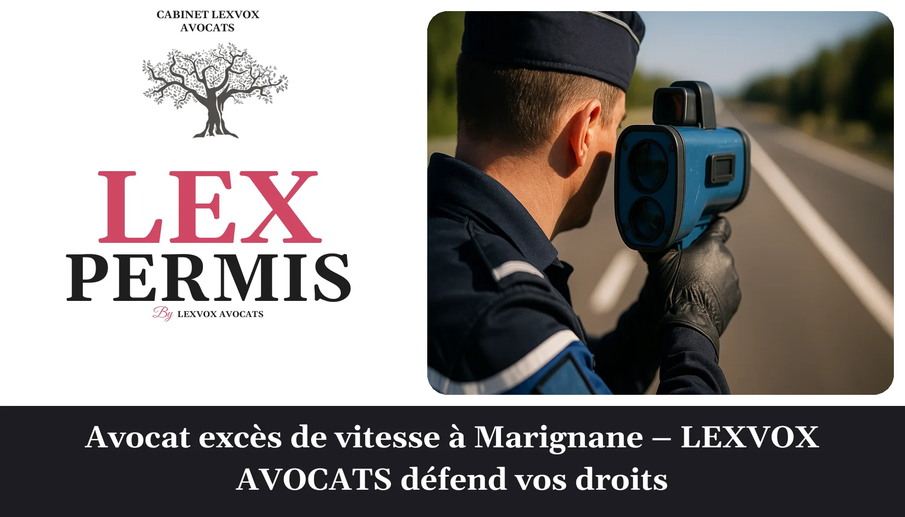 Un agent de police en uniforme utilise un radar pour mesurer la vitesse des véhicules sur une route.