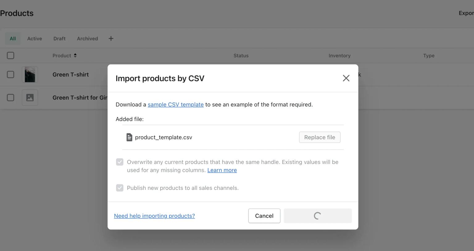 Upload CSV File