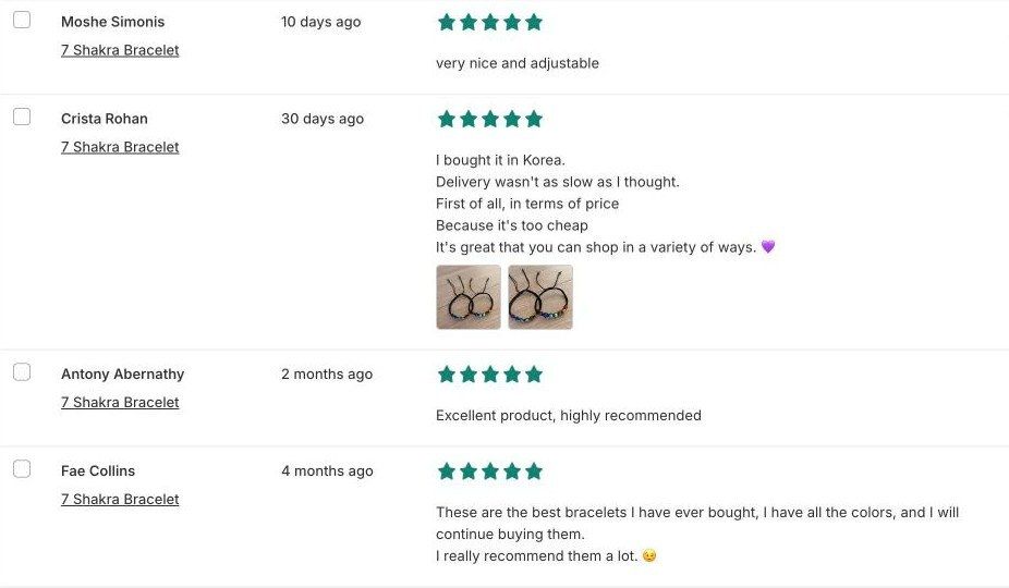 Judge.me imported reviews under invented full names such as Fae Collins, one praising delivery to Korea