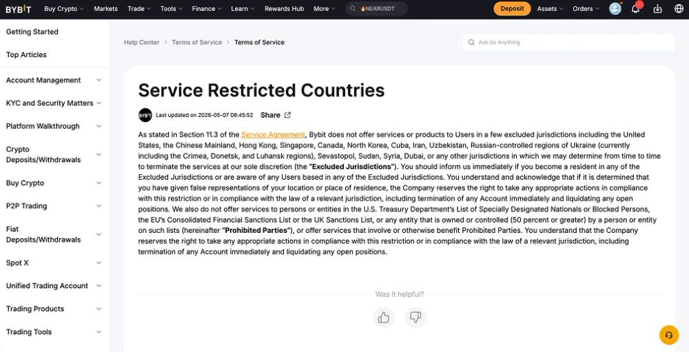 Which Countries Does Bybit Restrict?