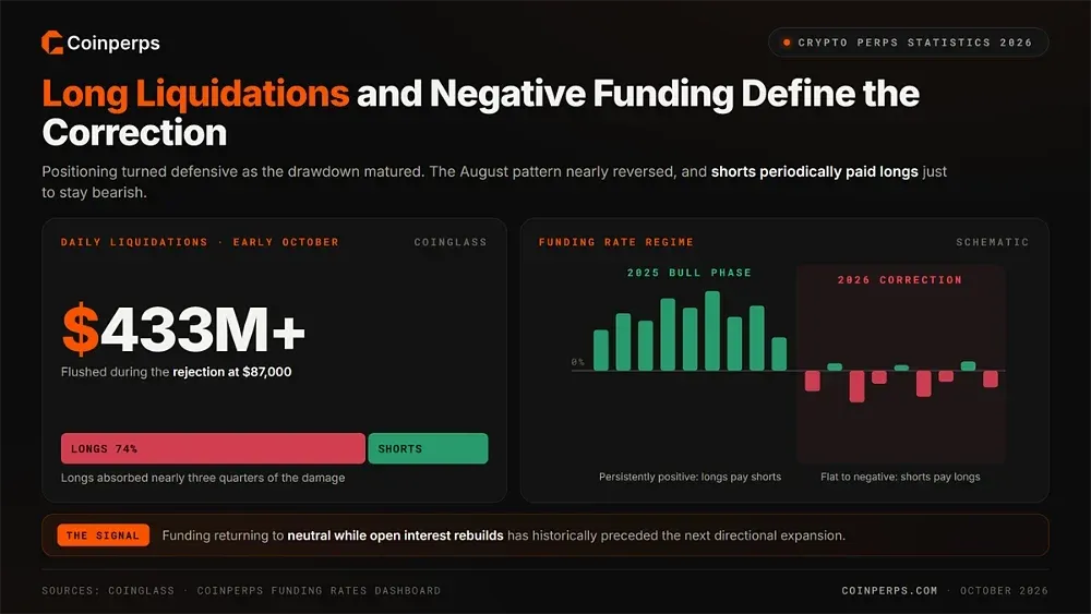 5. Long Liquidations and Negative Funding Define the Correction