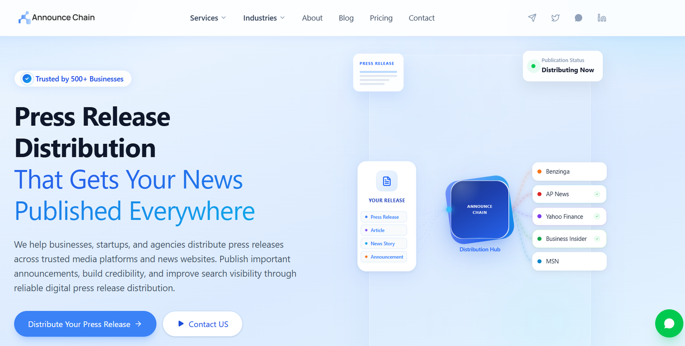 Announce chain (best press release service)