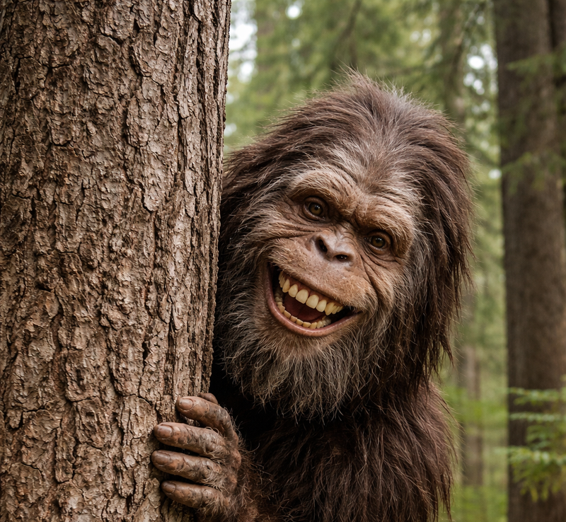 Sasquatch caught streaking through local forest!