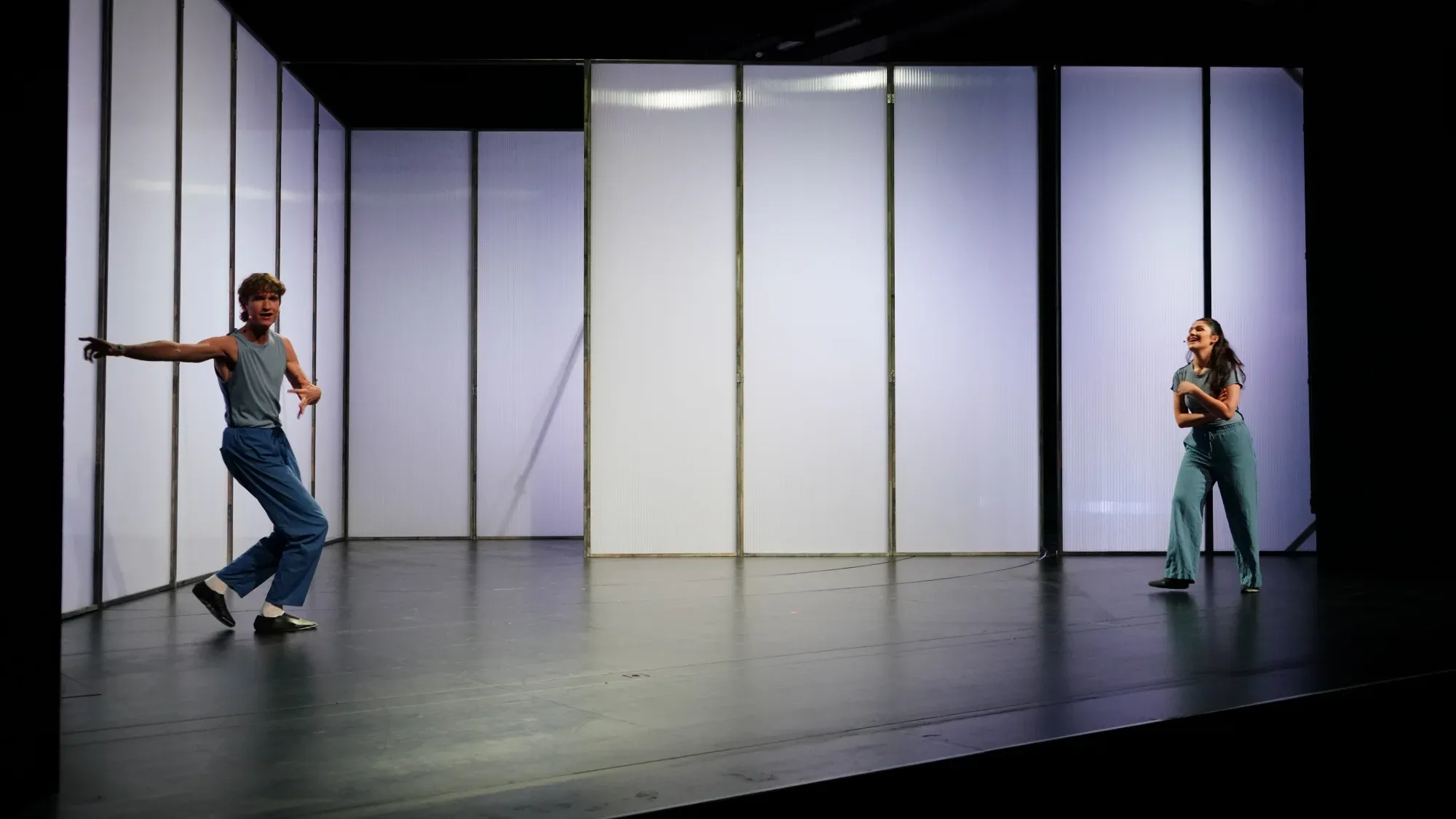 Movement between the walls.