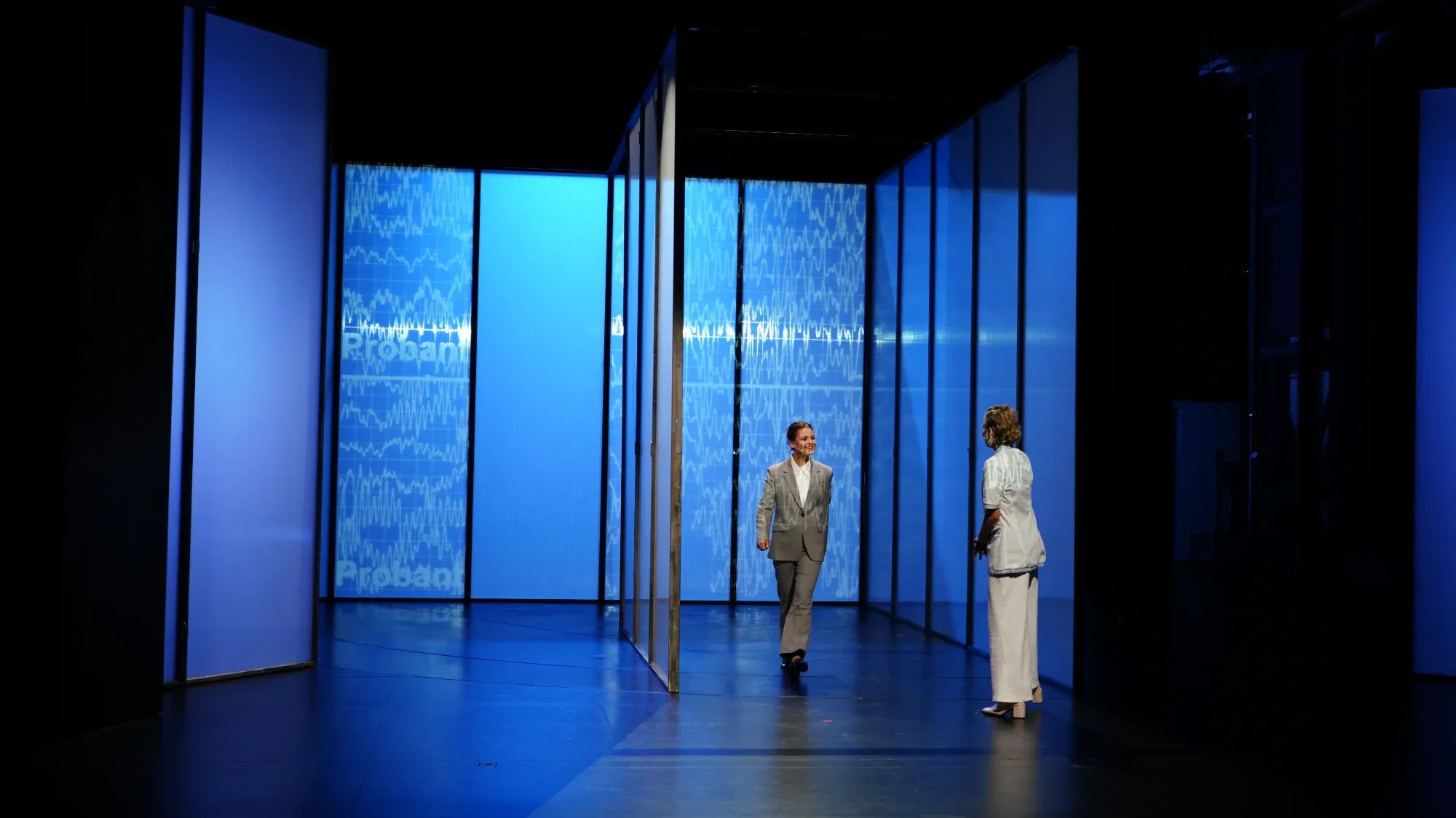A cold blue clinical space.