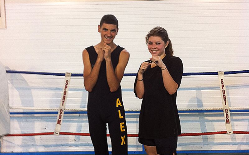 Alex et Morgane champions de france de boxe française