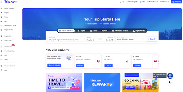 Trip.com for China travel