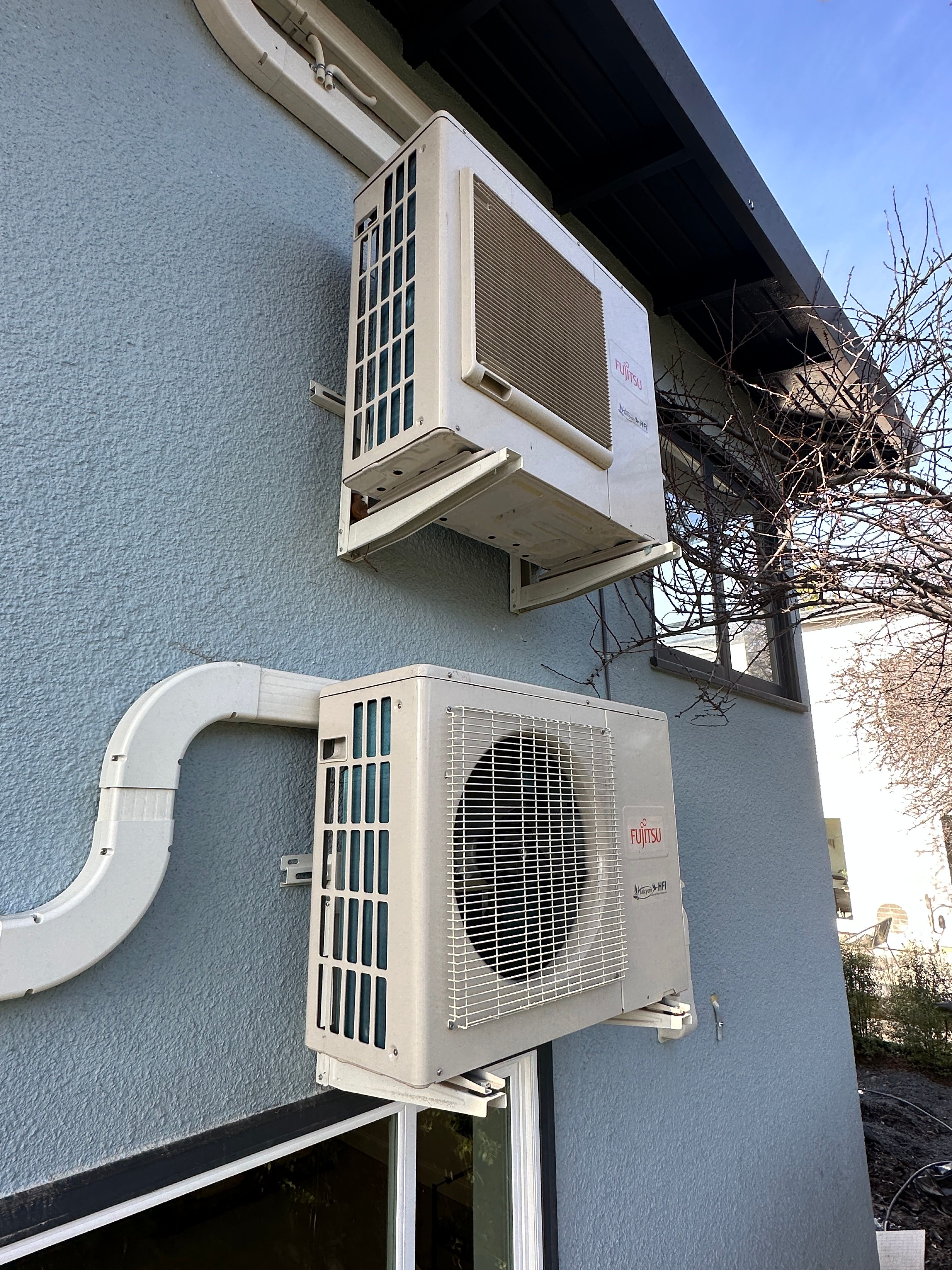 Fujitsu hanging outdoor units berkeley remodel