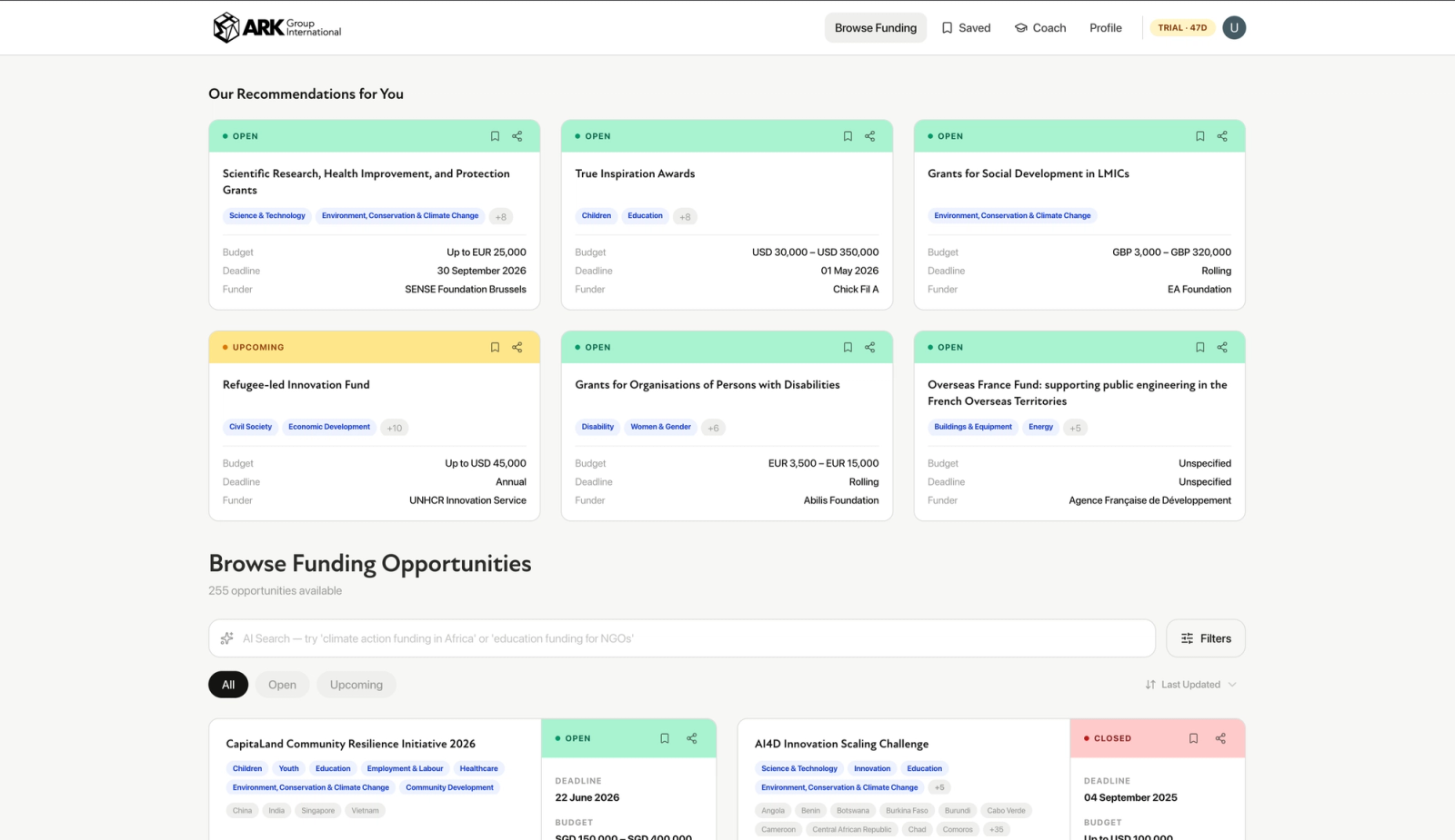 Intelligent Matching & Tailored Alerts