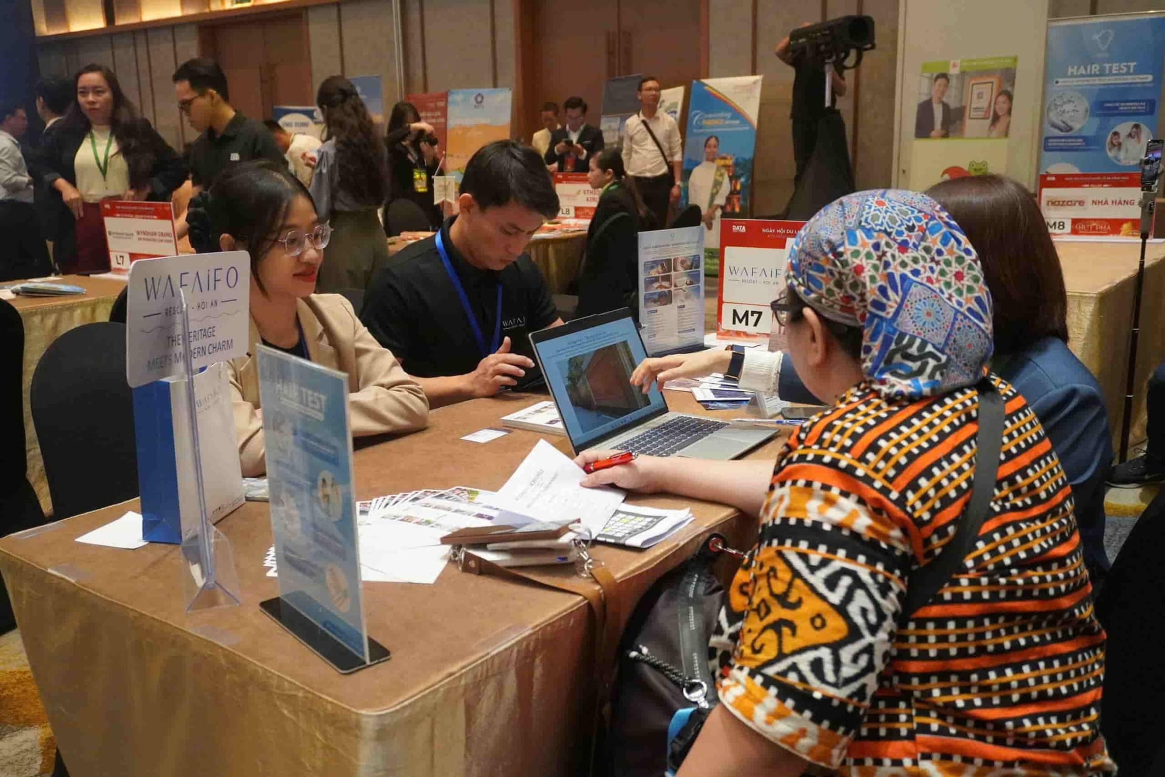 A B2B table at the Danang International Tourism Festival 2025, where buyers work through pre-booked appointments with suppliers.