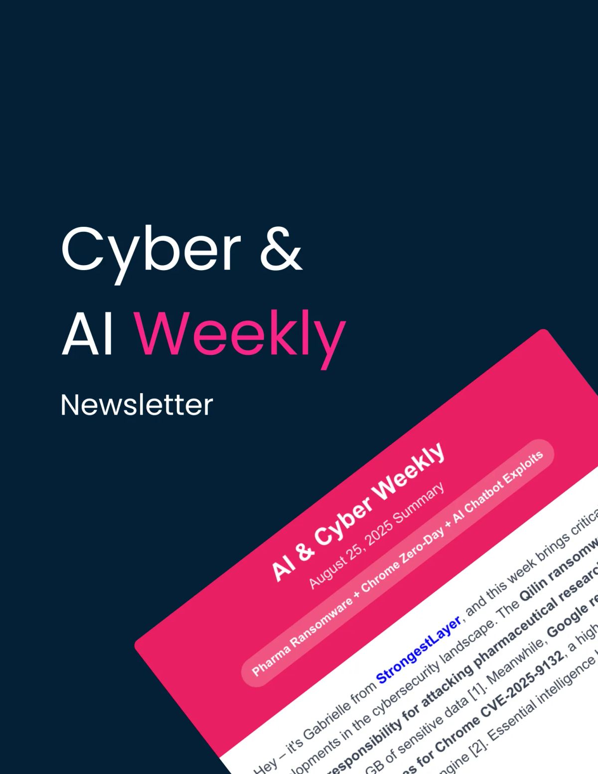 Cover illustration for “Cyber & AI Weekly - August 25th”