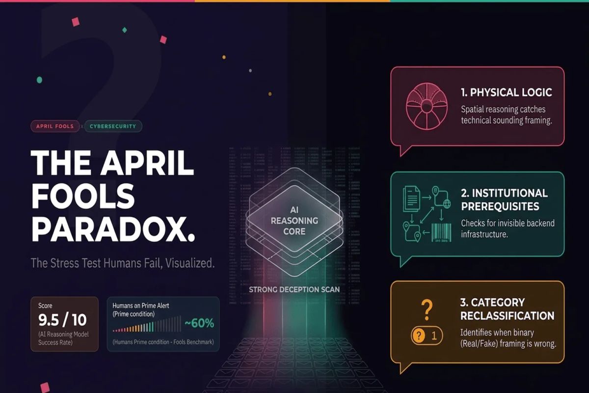 Cover illustration for “The April Fools Paradox: The Ultimate Stress Test for Human Skepticism”