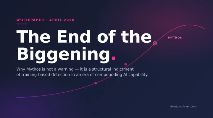 Cover of “The End of the Biggening: Why Mythos Demands a New Detection Architecture”