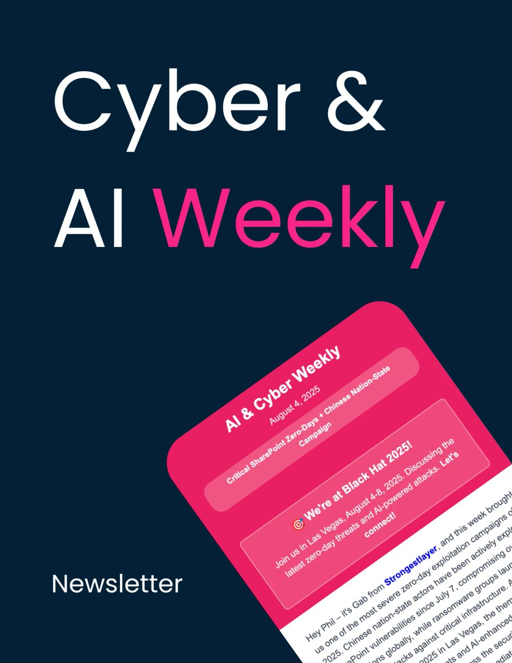 Cover illustration for “Cyber & AI Weekly - August 18th”