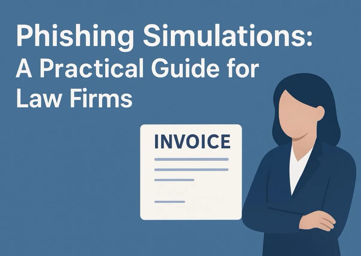 Cover illustration for “Phishing Simulations: A Practical Guide for Law Firms”