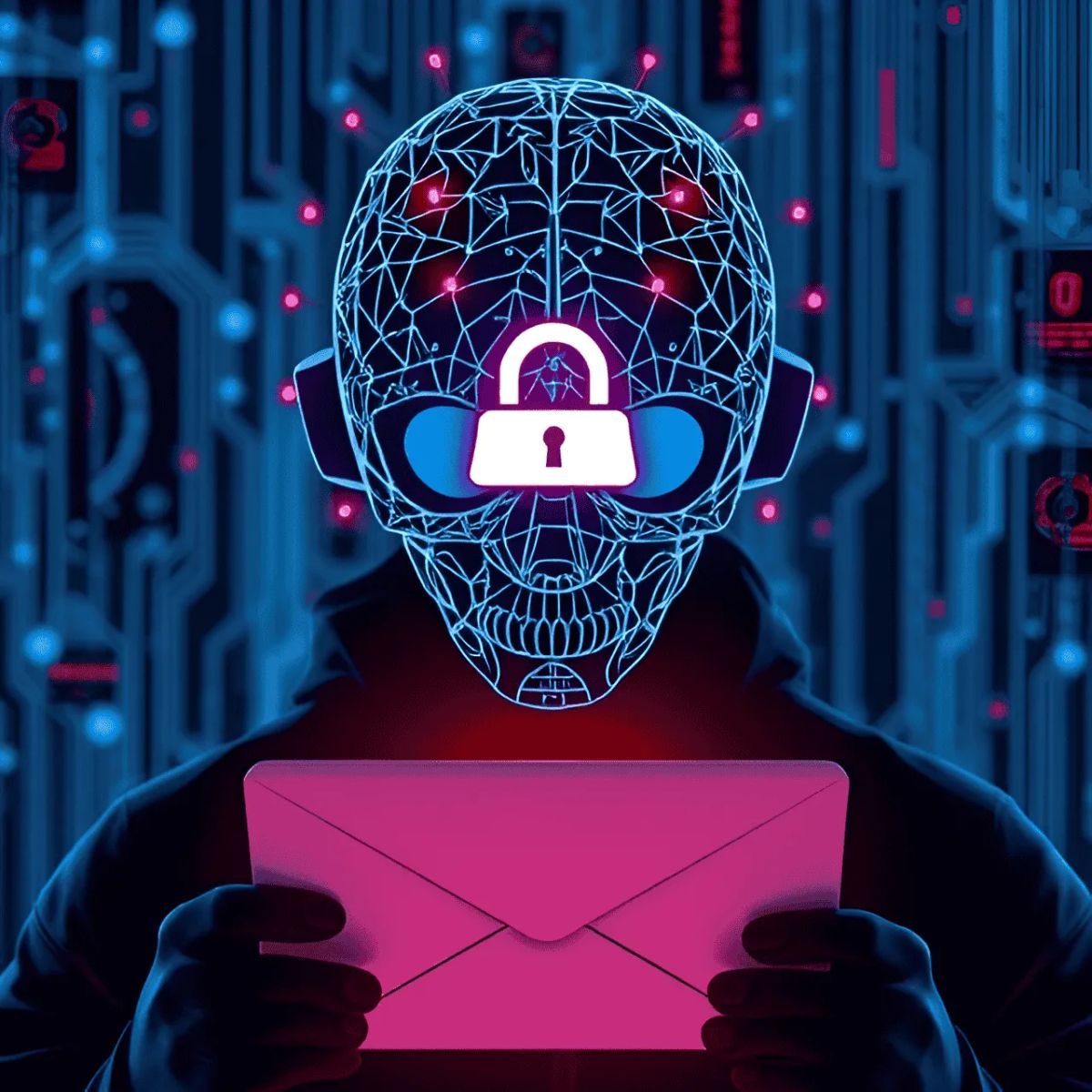 Cover illustration for “Decoding WebFake: The Rise of Automated Impersonation Attacks”